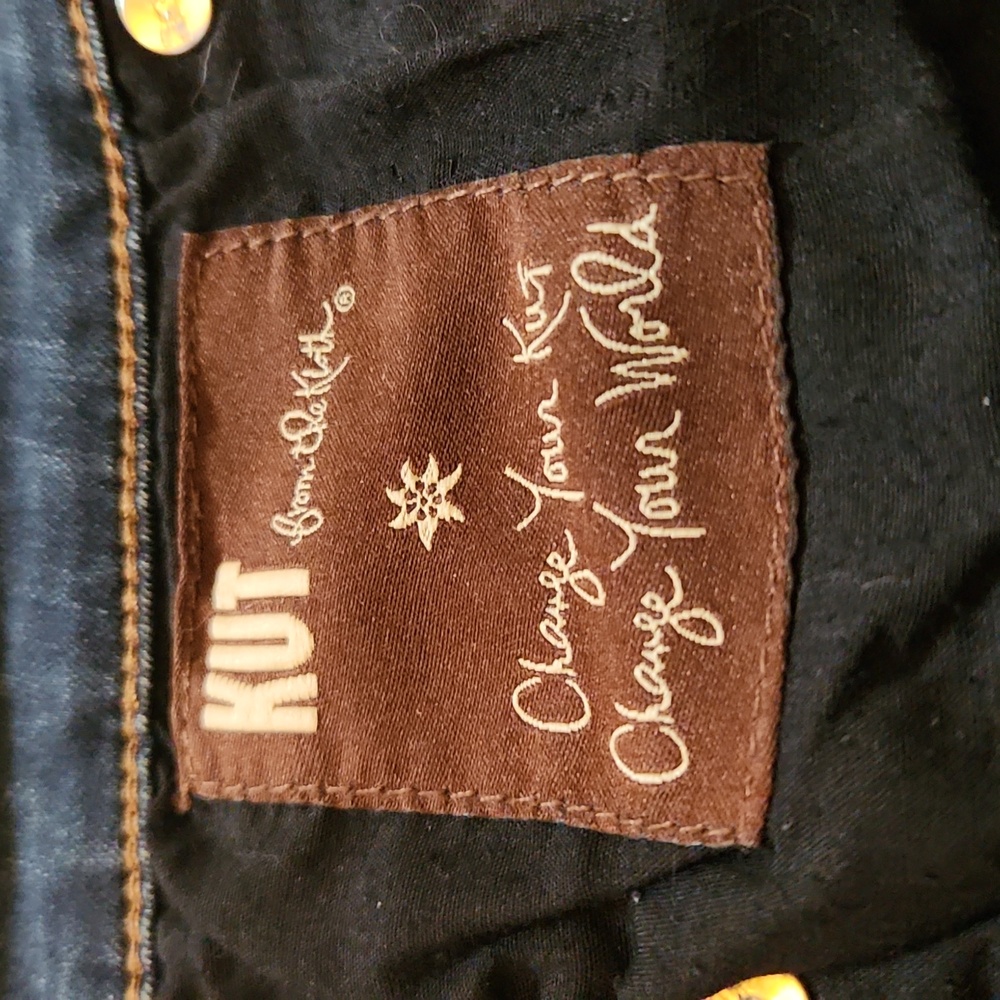 Kut from the Kloth women's dark blue wash skinny jeans size 8 - Picture 6 of 7